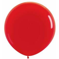 Red 60cm Round Balloons - pk3