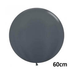 Metallic Graphite 60cm Balloons - pk3