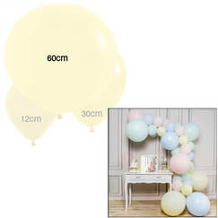 Pastel Yellow 60cm Matte Balloons - pk3