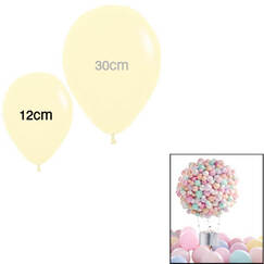 Pastel Yellow 12cm Matte Balloons - pk50
