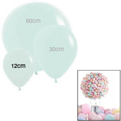 Pastel Green 12cm Matte Balloons - pk50
