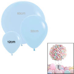 Pastel Blue 12cm Matte Balloons - pk50
