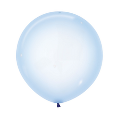 Crystal Pastel Blue 60cm Balloons - pk3