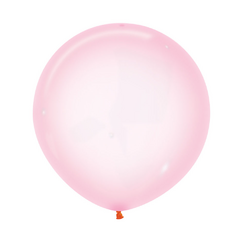 Crystal Pastel Pink 60cm Balloons - pk3