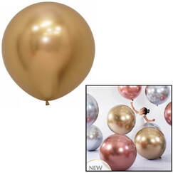 Gold 60cm Reflex Balloons (pk3)
