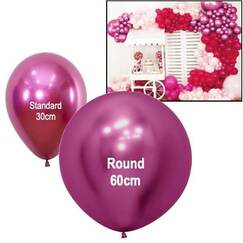 Fuchsia 60cm Reflex Balloons - pk3