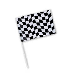 Plastic Checkered Flag - Each