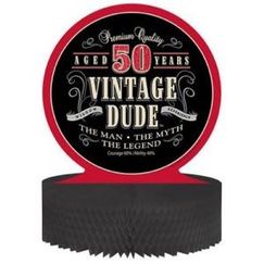Vintage Dude 50th Centrepiece