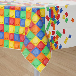 Block Party Tablecover Plastic All Over Print 137cm x 259cm