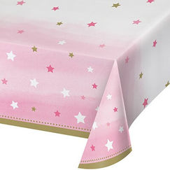 Pink Twinkle Twinkle Little Star Tablecloth