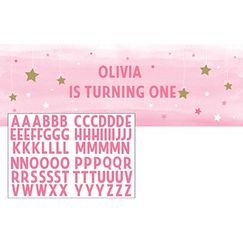 Pink Twinkle Little Star Personalise It Banner