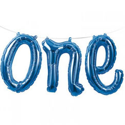 Blue One Balloon Kit - helium not needed