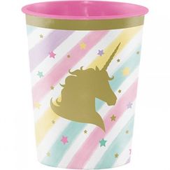 Unicorn Sparkle Plastic Souvenir Cup - EACH