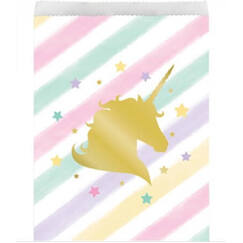 Unicorn Sparkle Paper Treat Bags - pk10