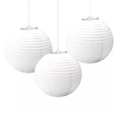White Round Lanterns (pk3)