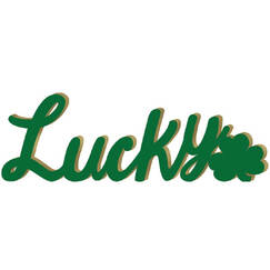 Lucky Shamrock MDF Table Sign