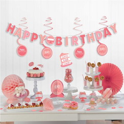Pink Birthday Buffet Decorating Kit
