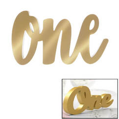 Gold ONE MDF Table Sign