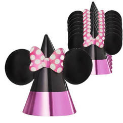 Minnie Mouse Party Hats - pk8