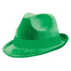 Green Velour Fedora Hat