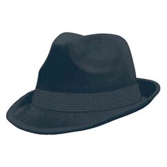 Black Velour Fedora Hat