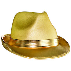 Gold Fedora Hat