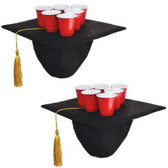 Graduation Cap Beer Pong Game Kit