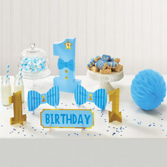1st Birthday Gold & Blue Table Kit