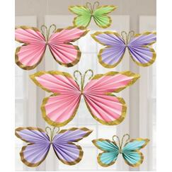 Butterfly Hanging Decorations (pk6)