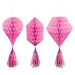Hanging Bright Pink Shapes - pk3