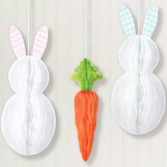 Hanging Bunnies & Carrot (pk3)