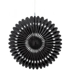Hanging Black Fan Decoration (40cm)