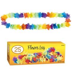 Multi Colour Flower Leis (pk25)