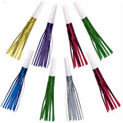 Colourful Fringe Blowers (17cm) - pk8