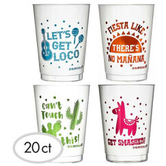 Fiesta Clear Plastic Cups - pk20