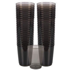 Black Plastic Tumbler Cups (295ml) - pk72