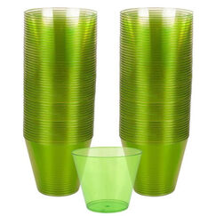Lime Green Plastic Cups (266ml) - pk72