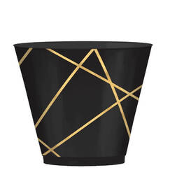 Black Gold Plastic Cups (266ml) - pk24