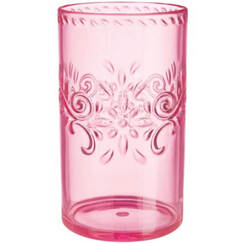 Boho Vibes Pink Tumbler Glass