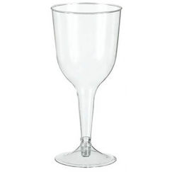 Clear Plastic Wine Glasses - pk18