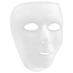 Plastic White Face Mask