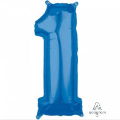 Blue Number 1 Balloon (66cm)