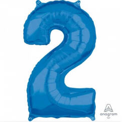 Blue Number 2 Balloon (66cm)