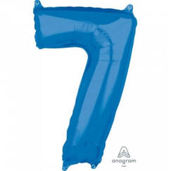 Blue Number 7 Balloon (66cm)