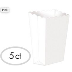 White Popcorn Treat Boxes - pk5