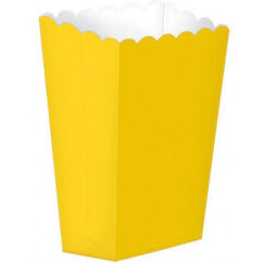 Yellow Popcorn Treat Boxes - pk5