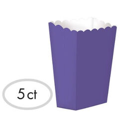Purple Popcorn Treat Boxes - pk5
