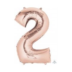 Number 2 Balloon - Rose Gold