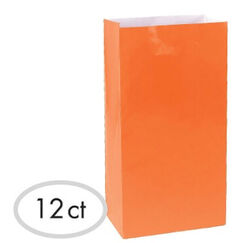 Orange Paper Treat Bags - pk12