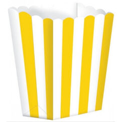 Yellow and White Treat Boxes - pk5